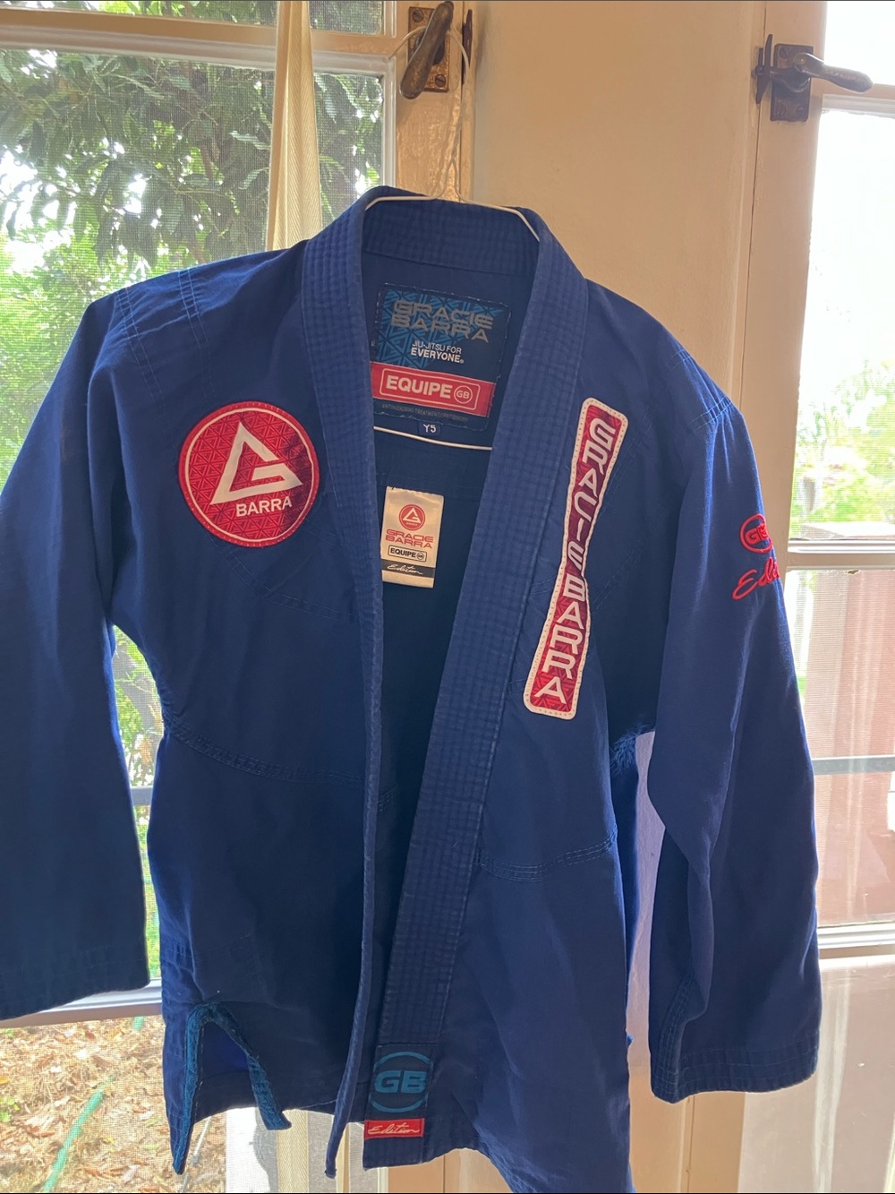 Gracie Barra Kids Blue Jiu-Jitsu Gi Jacket Y5